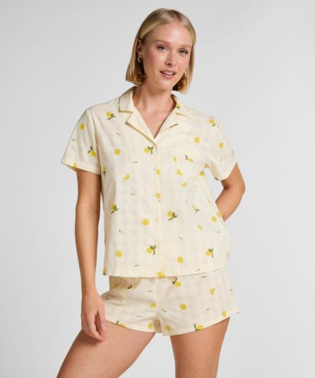 Μακρυμάνικο Πουκάμισο Πιτζάμας Woven Lemon