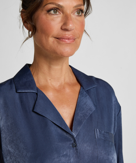 Σατέν Μακρυμάνικο Τοπ Πιτζάμας Ayla