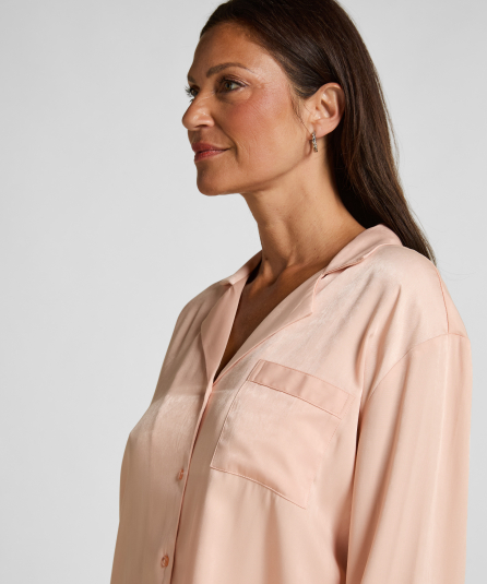 Σατέν Μακρυμάνικο Τοπ Πιτζάμας Ayla