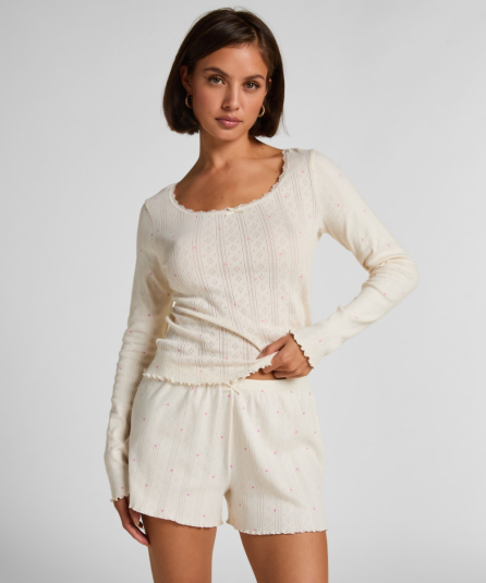 Μακρυμάνικο Τοπ  Πιτζάμας Pointelle