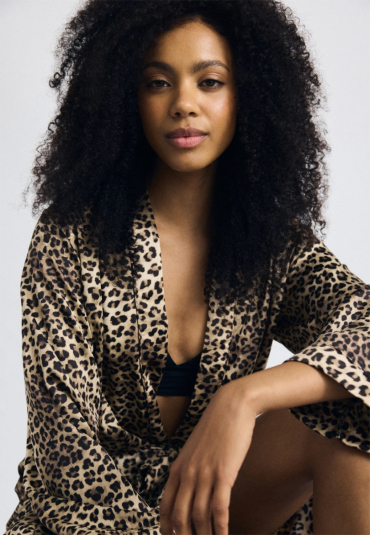 Μακρύ Σατέν Κιμονό Leo