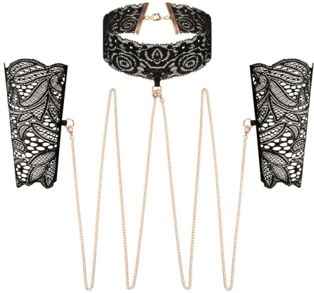 Rosy Gold Colar Με Λουρί  & Χειροπέδες