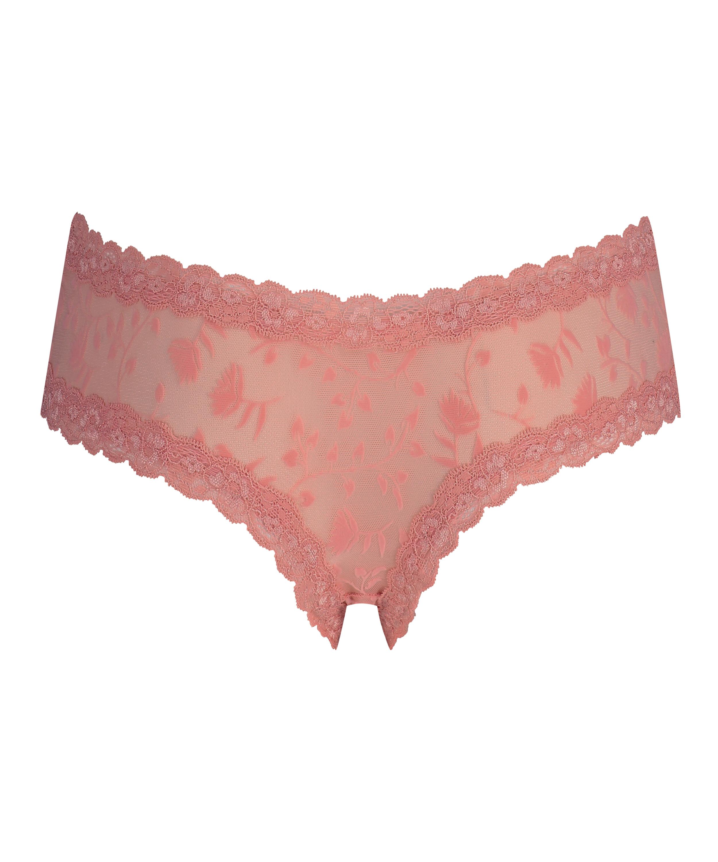 Μπραζίλιαν V-Shaped με Floral Print στη Δαντέλα