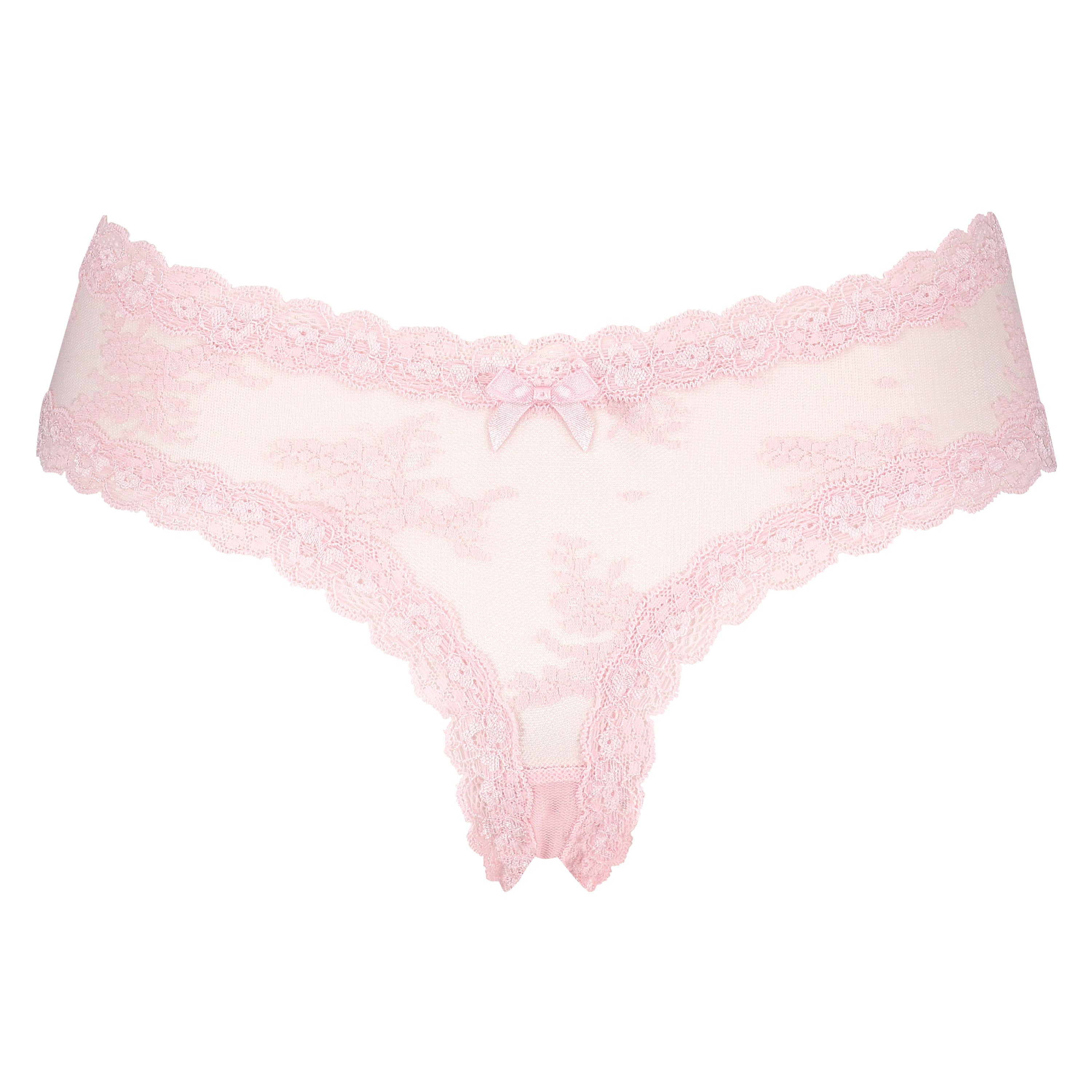 Floral Mesh V-shaped Brazilian Knickers