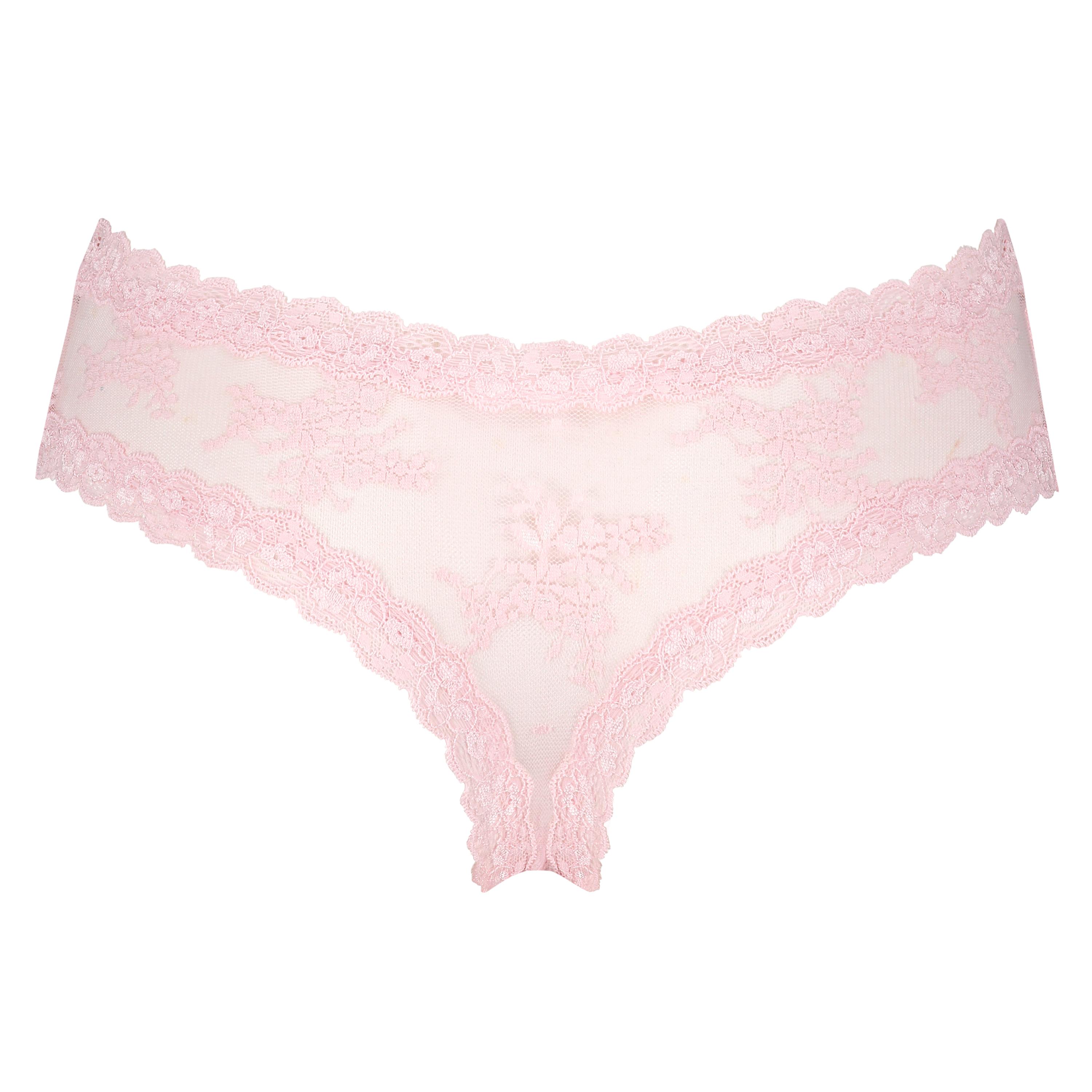 Floral Mesh V-shaped Brazilian Knickers