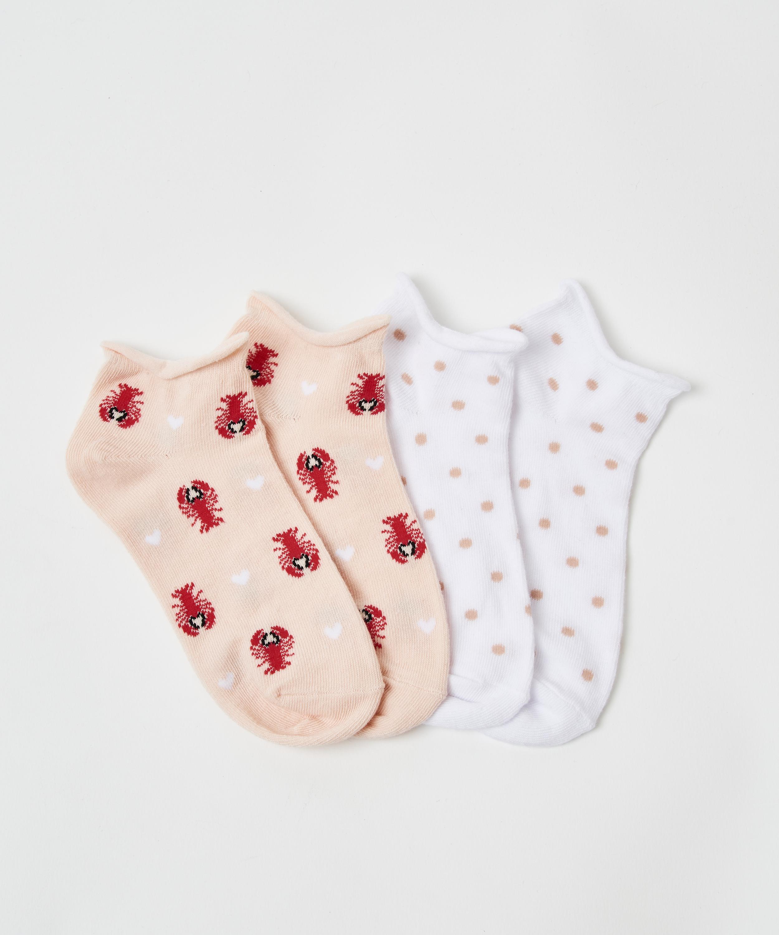 2 Pairs Dotted Lurex Socks