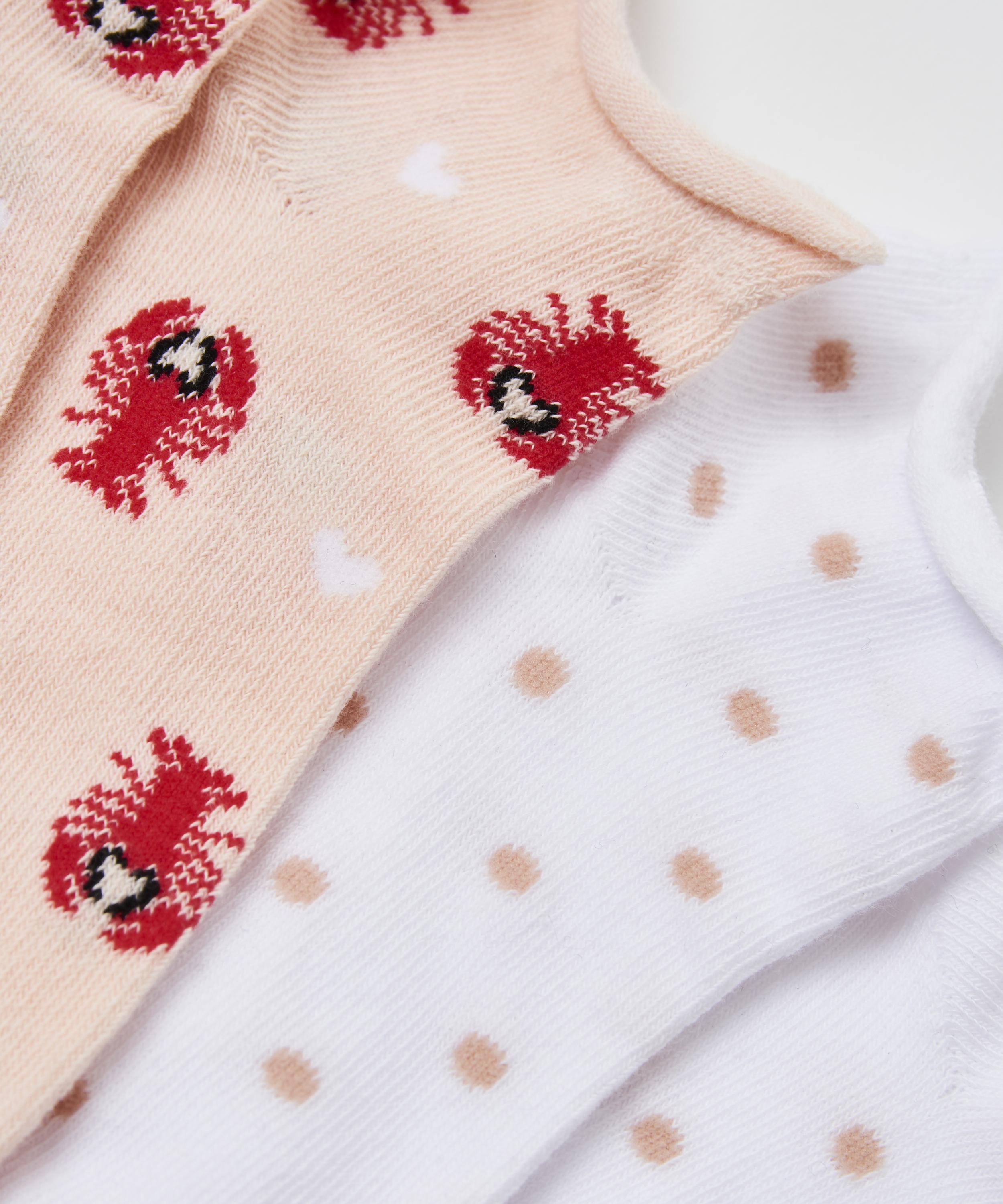 2 Pairs Dotted Lurex Socks