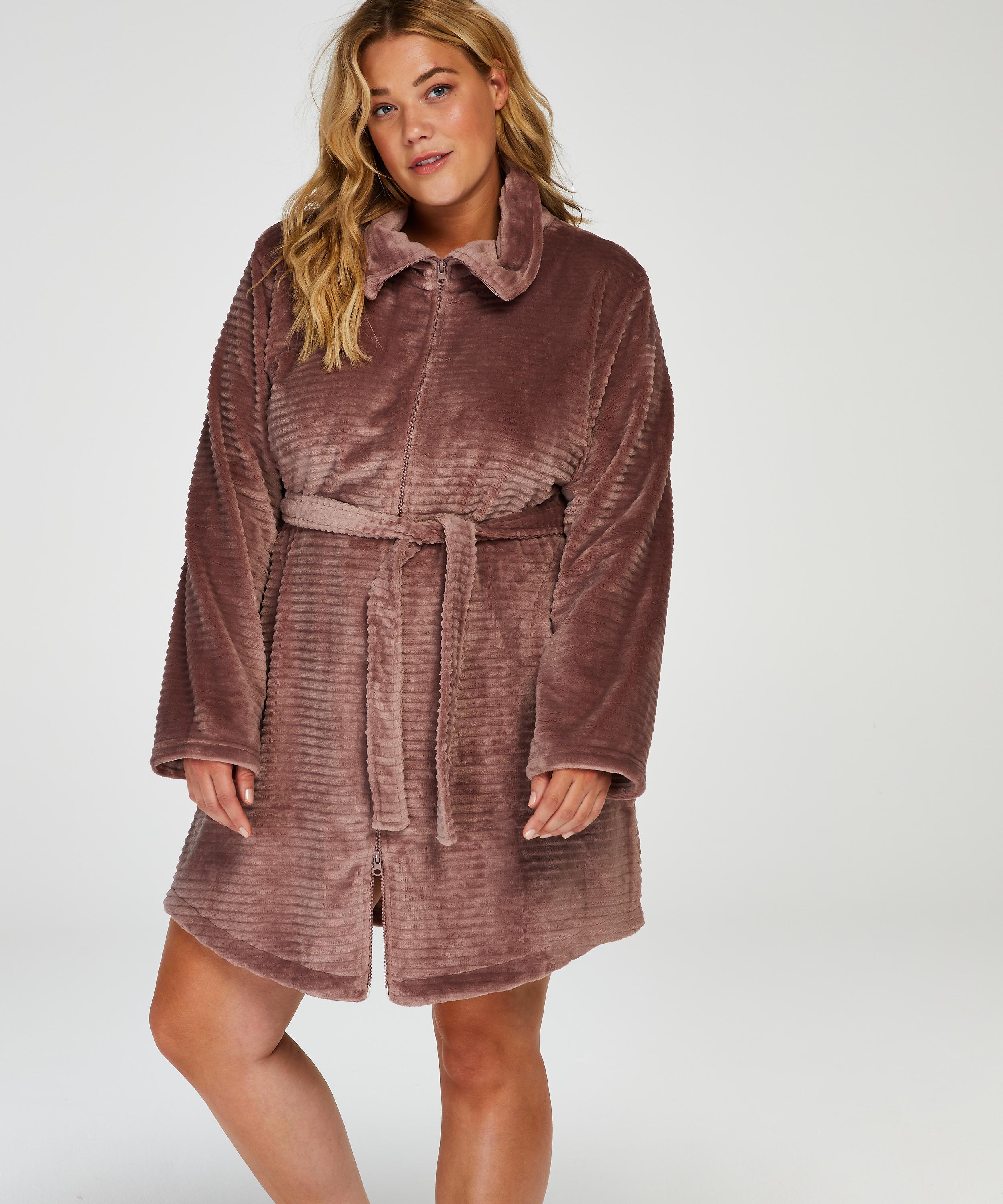 Fleece Ρόμπα με Φερμουάρ