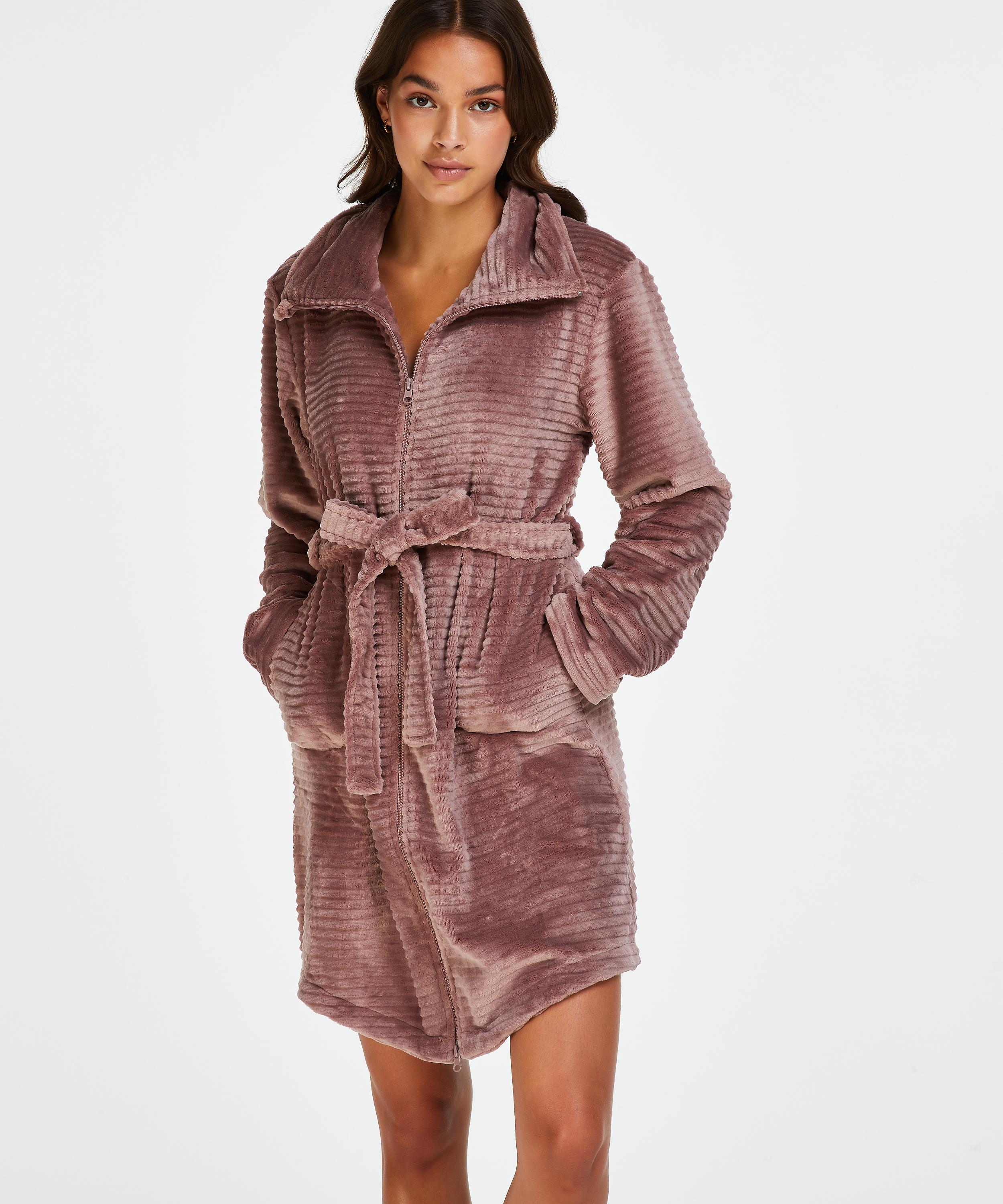 Fleece Ρόμπα με Φερμουάρ
