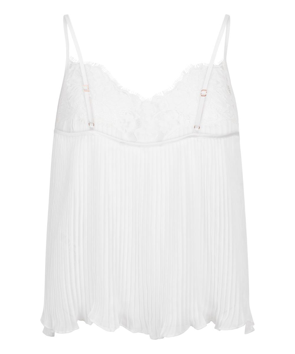 Τοπ Πιτζάμας Πλισέ Με Δαντέλα Cami