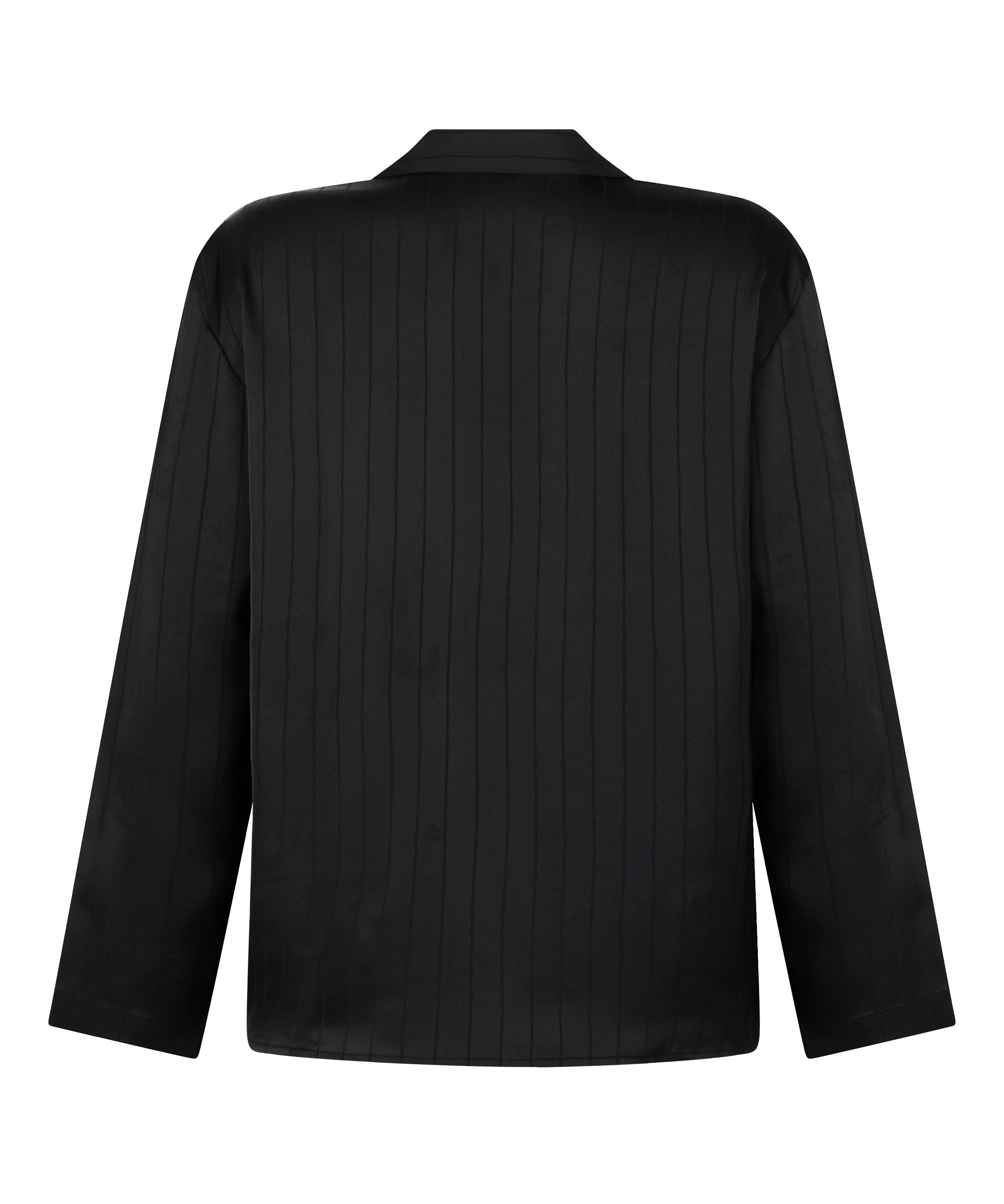 Σατέν Μακρυμάνικο Τοπ Πυτζάμας Pinstripe