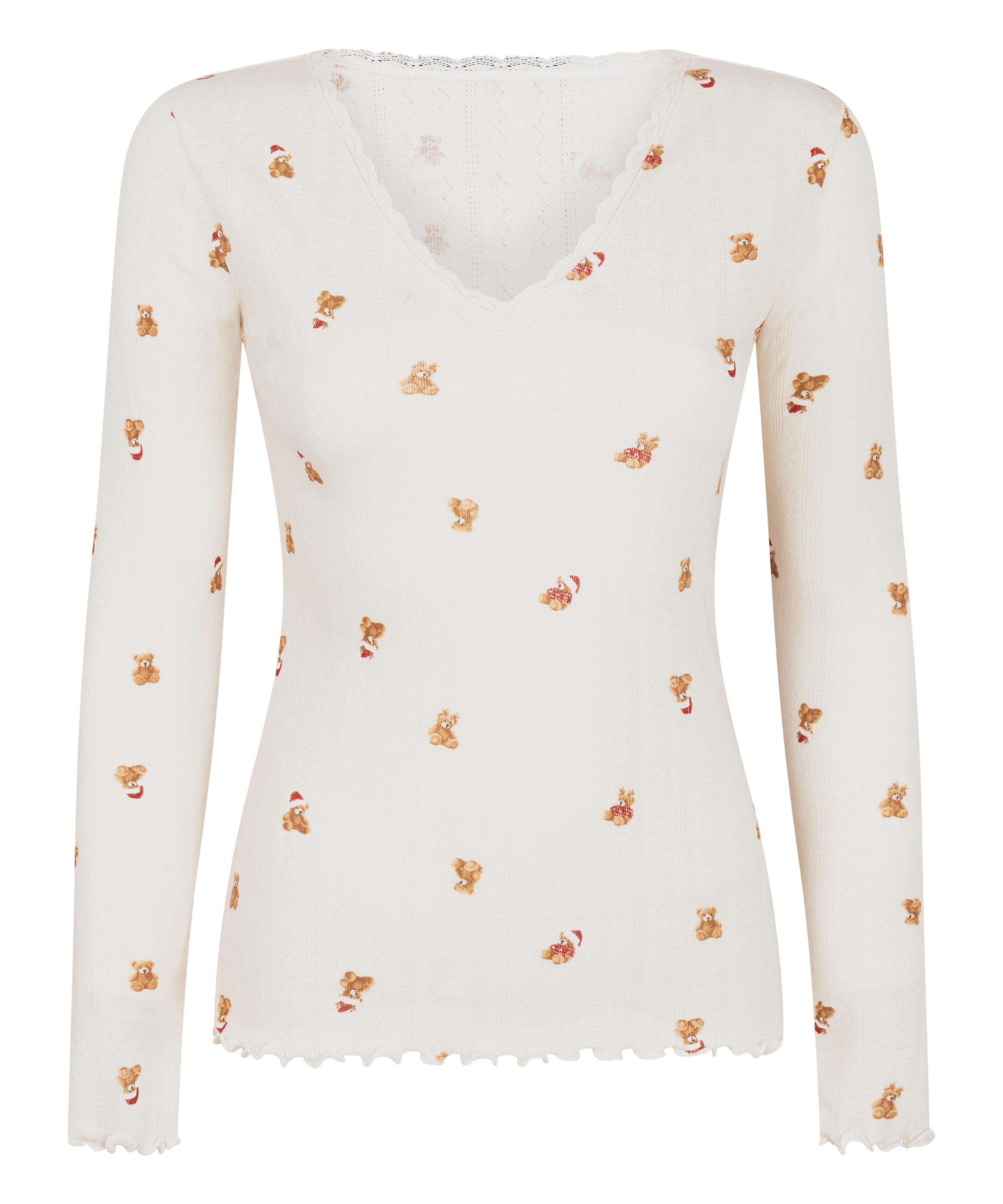 Μακρυμάνικο Τοπ Πιτζάμας Pointelle