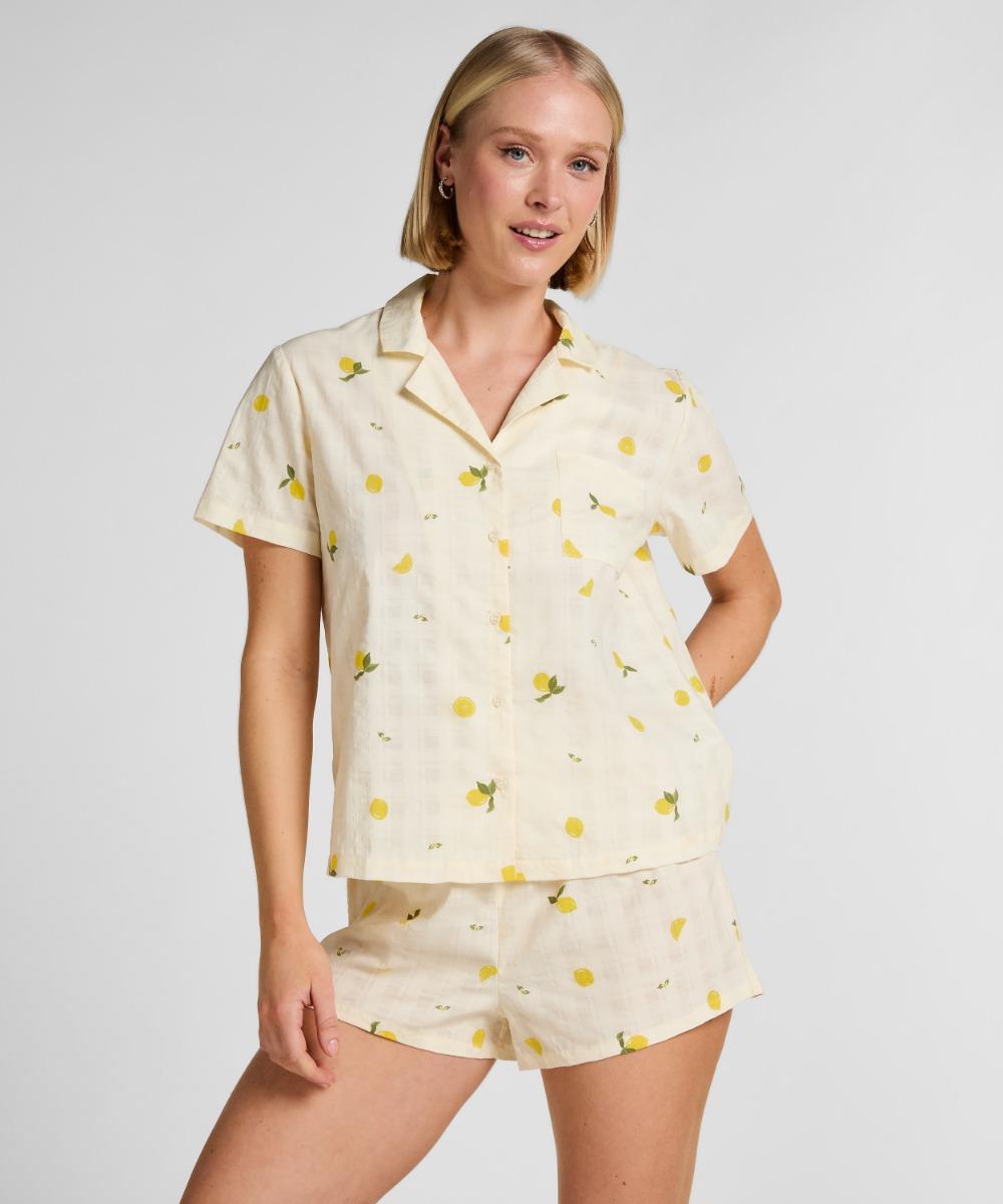 Μακρυμάνικο Πουκάμισο Πιτζάμας Woven Lemon
