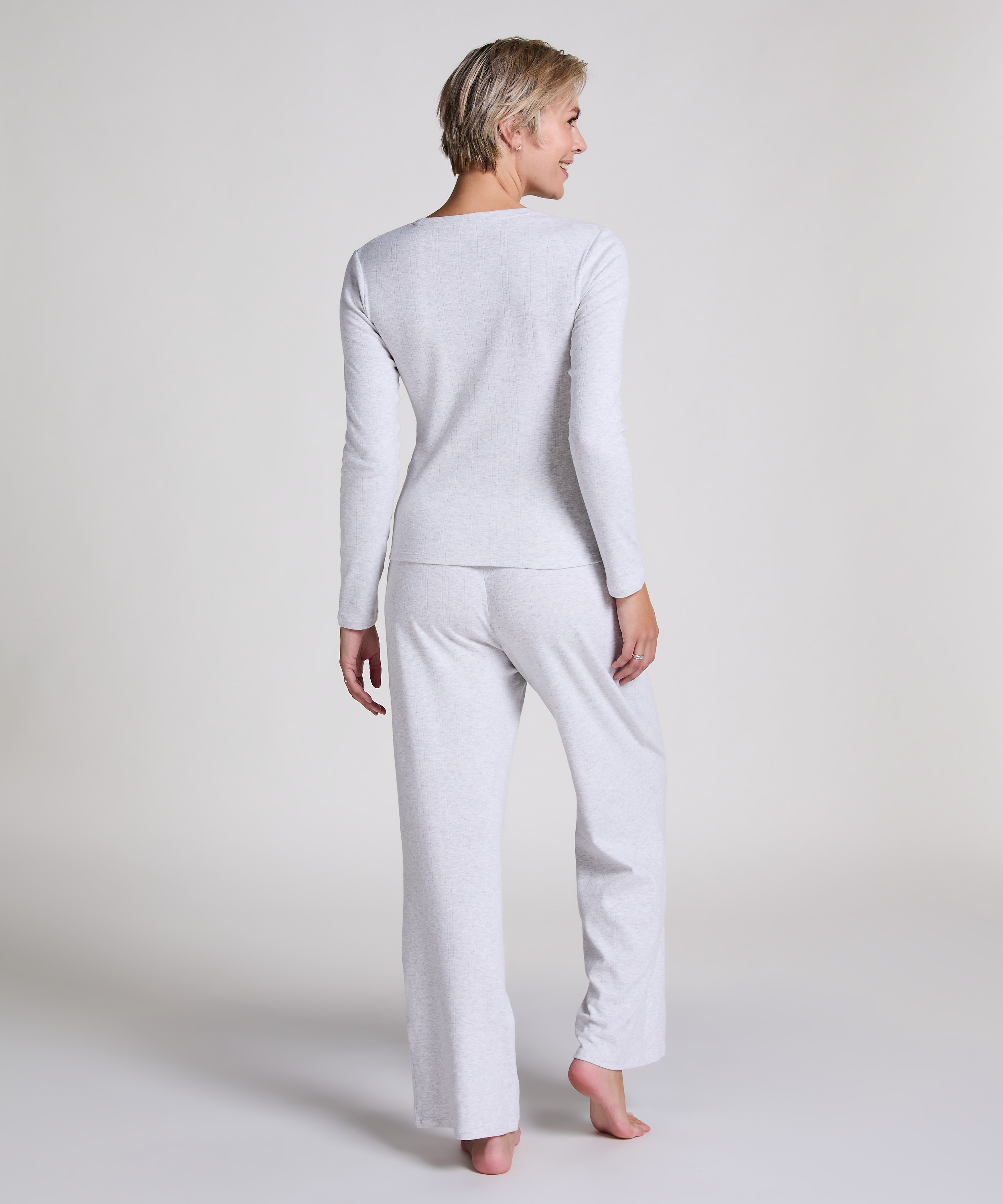 Μακρυμάνικο Τοπ Πιτζάμας Pointelle