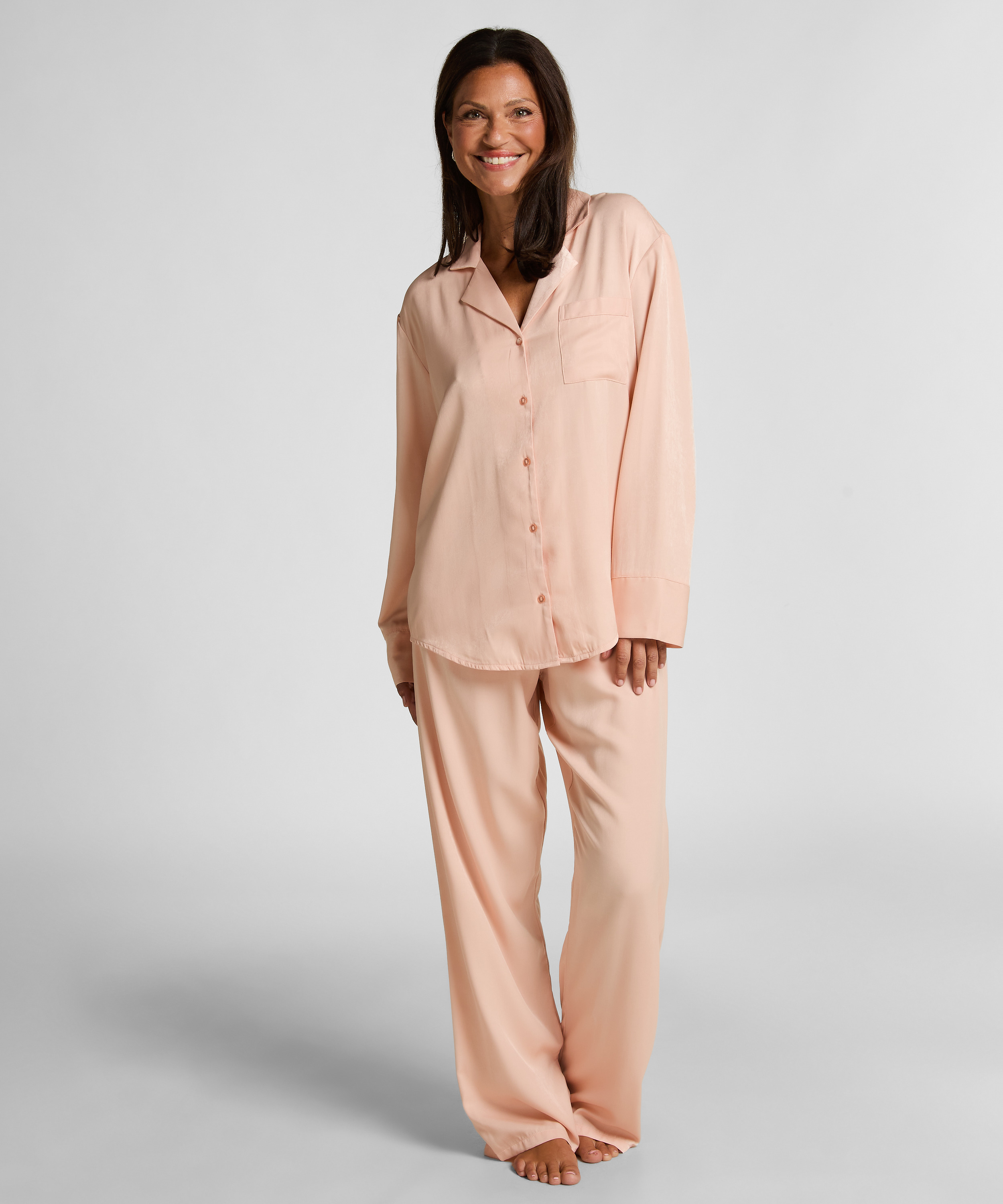 Σατέν Μακρυμάνικο Τοπ Πιτζάμας Ayla