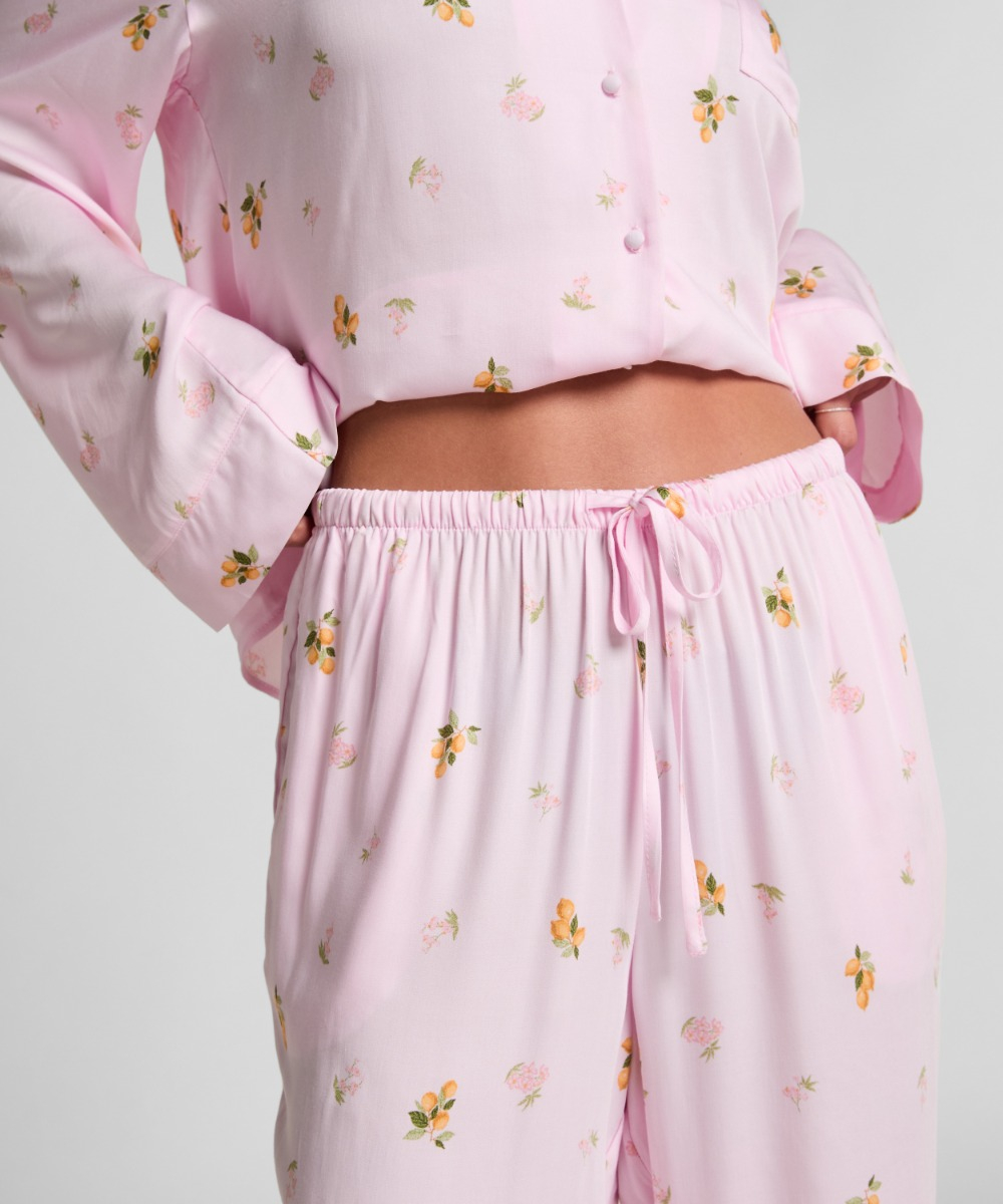 Σατέν Παντελόνι Πιτζάμας Lemon