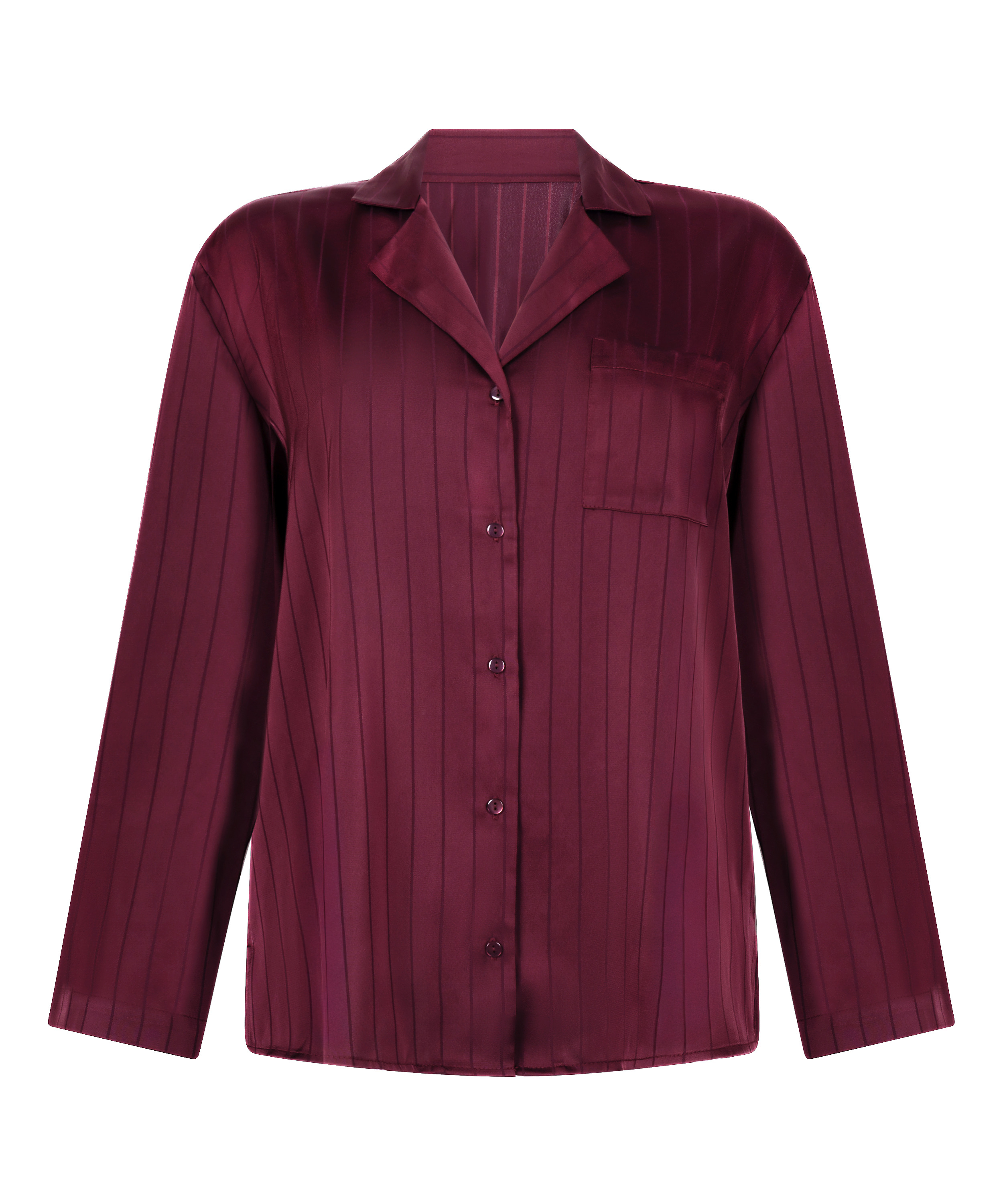 Σατέν Μακρυμάνικο Τοπ Pinstripe