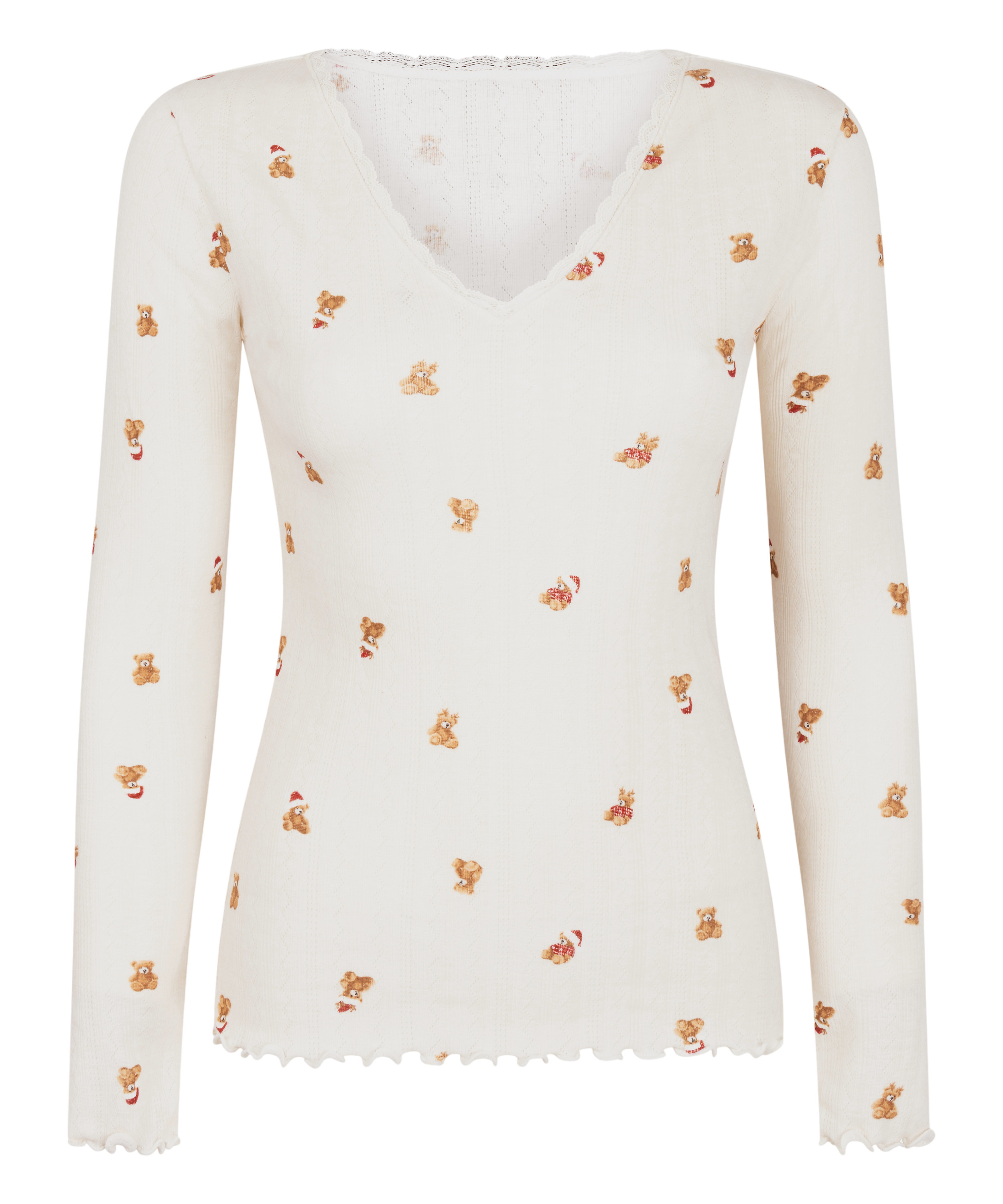 Μακρυμάνικο Τοπ Πιτζάμας Pointelle