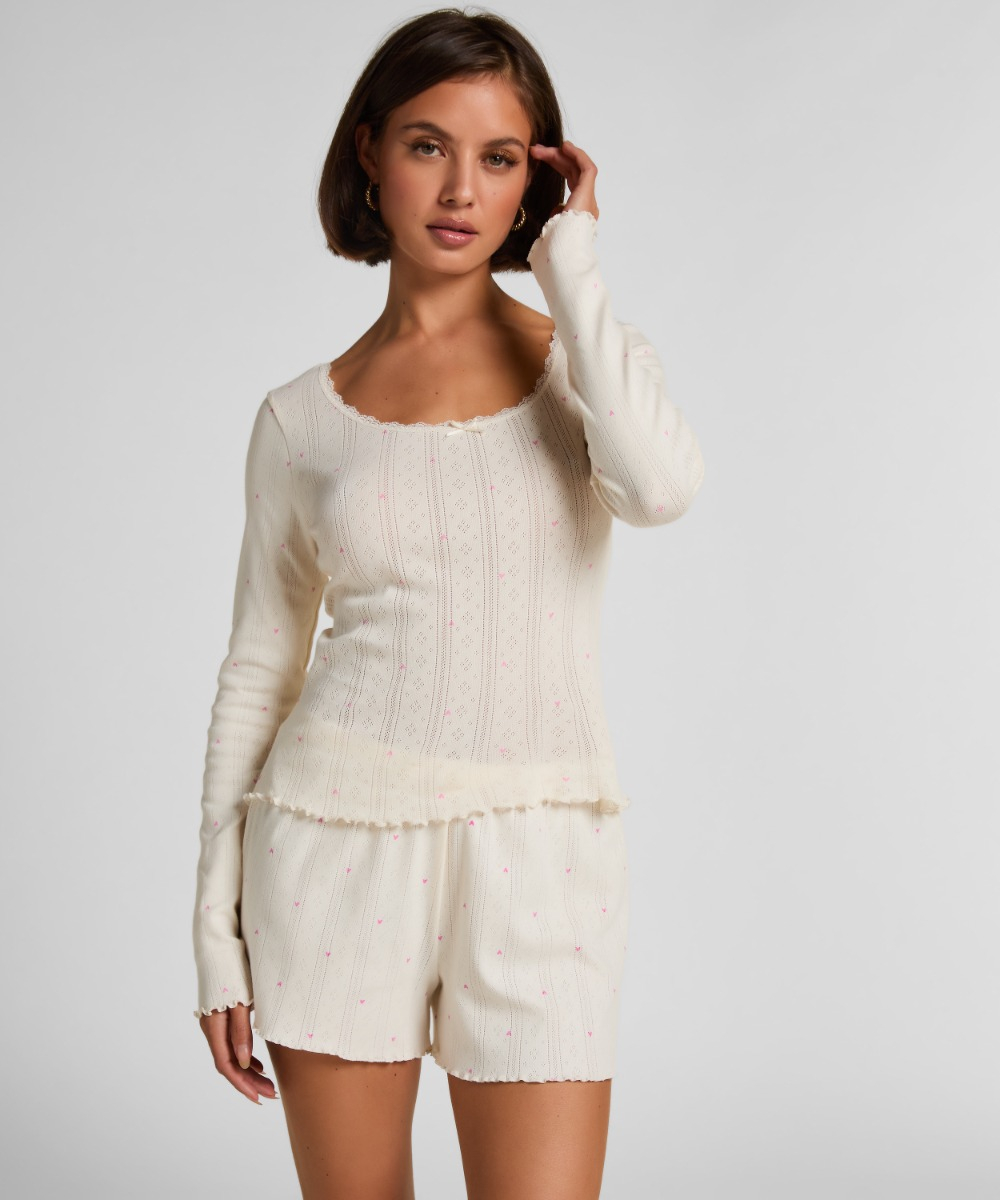 Μακρυμάνικο Τοπ  Πιτζάμας Pointelle