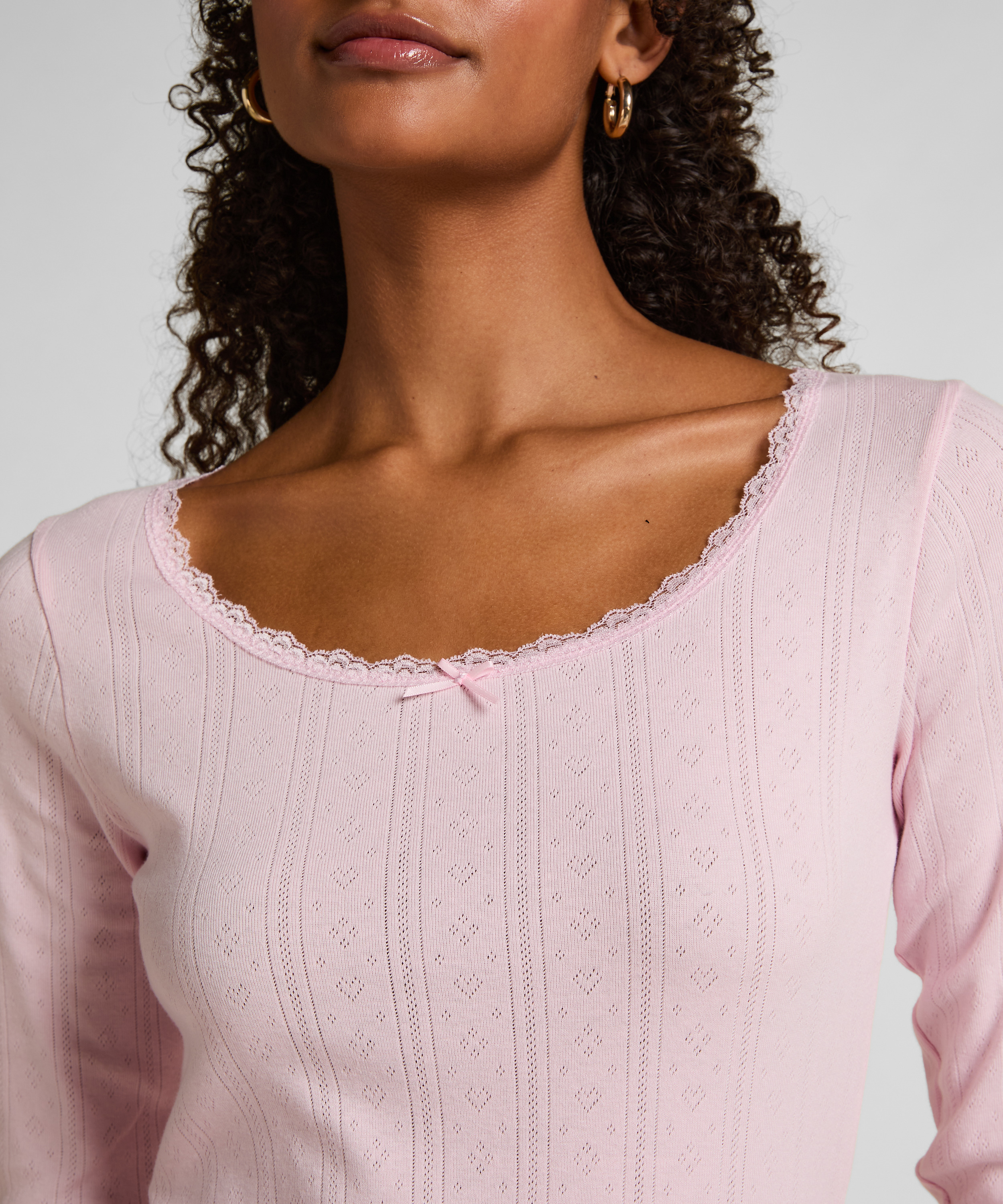 Μακρυμάνικο Τοπ  Πιτζάμας Pointelle