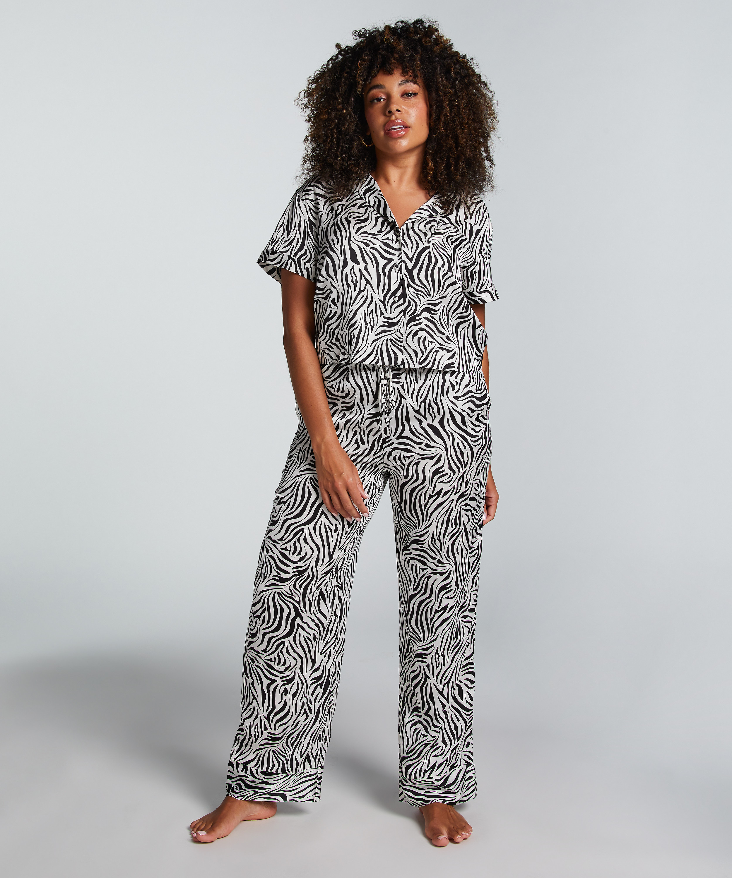 Σατέν Τοπ Πιτζάμας Zebra