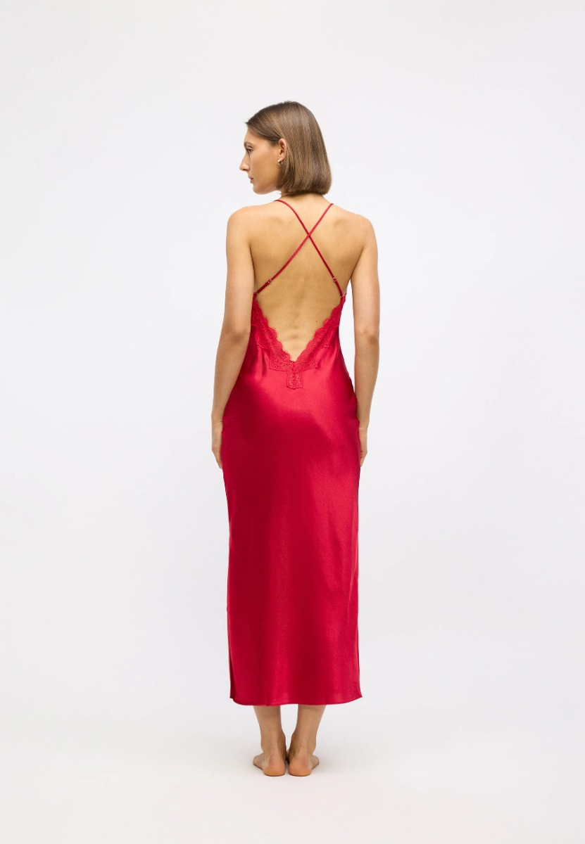 Μακρύ Σατέν Νυχτικό Mya